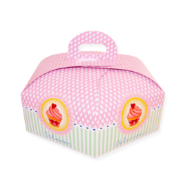 HEXAGONAL CAKE BOX WITH HANDLE 40 CM 