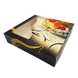 BLACK AND GOLD BOX FOR ROSCON DE REYES - 40 X 50 X 8 CM