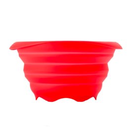 PAVONI FOLDING SILICONE STRAINER - RED 14 CM