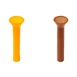 PAVONI TEA STRAINERS SET - ORANGE AND BROWN