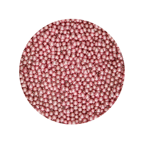 FUNCAKE SUGAR PEARLS - METALLIC PINK (4 MM) 80 G