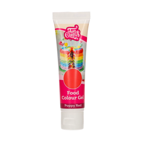 FUNCAKE GEL DYE - POPPY RED 30 G