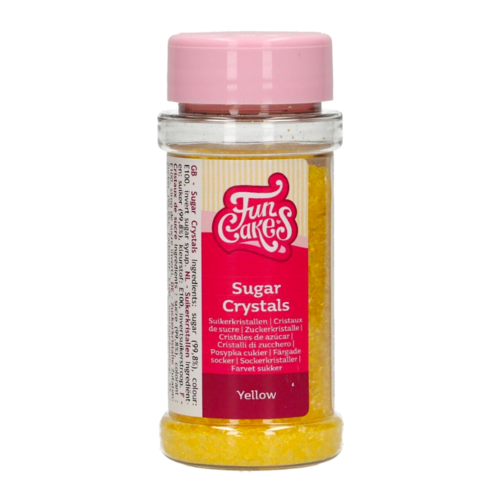 FUNCAKES SUGAR CRYSTALS - YELLOW 80 G