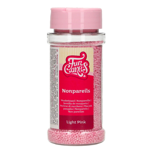 FUNCAKES SUGAR PEARLS (NONPAREILS) - PINK 80 G