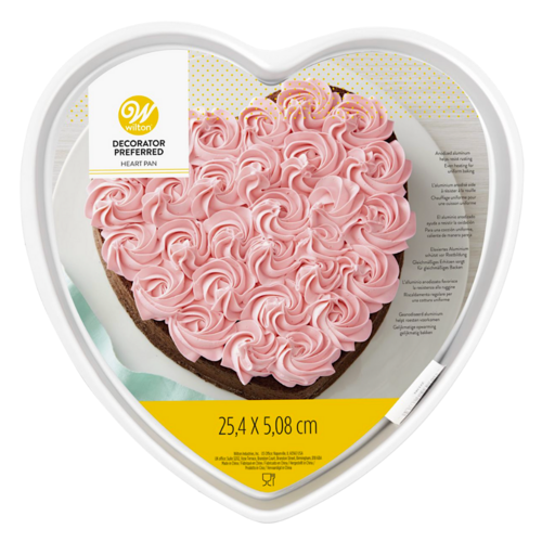 WILTON ALUMINIUM BAKING PAN - HEART (25 X 5 CM)