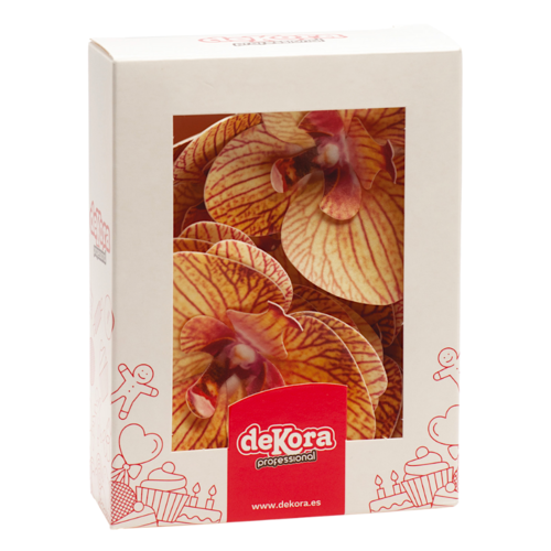 DEKORA WAFER DECORATIONS - YELLOW ORCHID