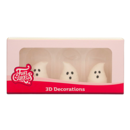 FUNCAKES SUGAR DECORATIONS - 3D GHOSTS