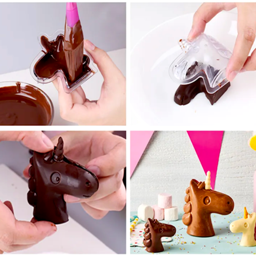 POLYCARBONATE CHOCOLATE MOULD - 3D UNICORN