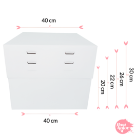 CAKE BOX 4 ADJUSTABLE HEIGHTS - 40 CM