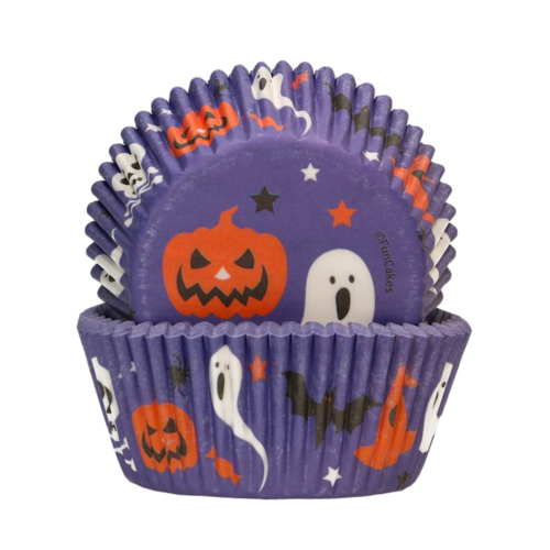 FUNCAKES CUPCAKE CAPSULES - HALLOWEEN (PURPLE)