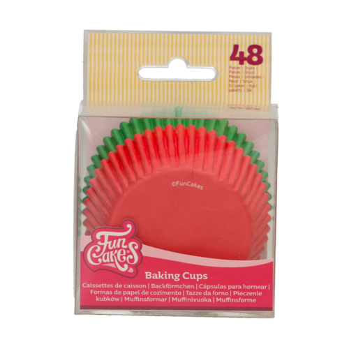 FUNCAKES CUPCAKE CAPSULES - RED AND GREEN