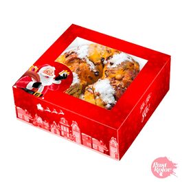 RED "SANTA CLAUS" CHRISTMAS CAKE BOX - 24 X 7,5 CM