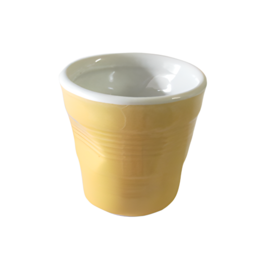 TOP MOKA "CRINKLE CUP" MUG SET - YELLOW