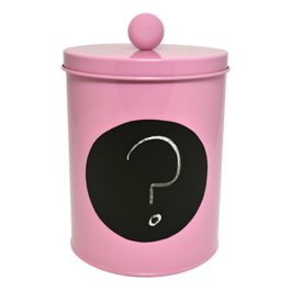 METAL STORAGE POT - PINK ( 14 CM)