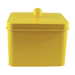 METAL STORAGE BOX - YELLOW (18 x 14 CM)