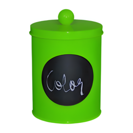 METAL STORAGE POT - GREEN ( 12 CM)