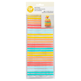 WILTON CANDY BAGS - COLOUR STRIPES (20 pcs)