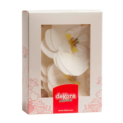 DEKORA WAFER FLOWERS - WHITE ORCHID