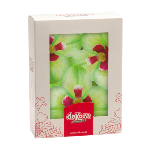 DEKORA WAFER FLOWERS - GREEN ORCHID