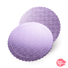 ROUND CAKE BOARD - PURPLE 20 CM  / 3 MM THICK