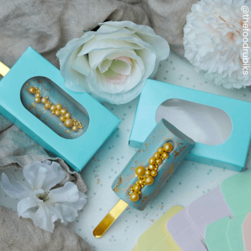 SIMPLY MAKING SET OF ICE CREAM BOXES - PASTEL BLUE (10 U)