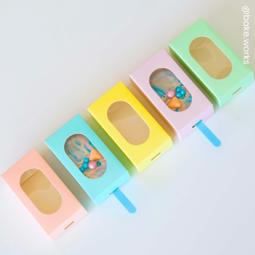 SIMPLY MAKING SET OF ICE CREAM BOXES - PASTEL PEACH (10 U)