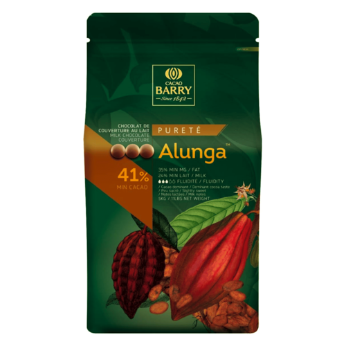 CACAO BARRY MILK CHOCOLATE CALLETS -"ALUNGA" 1 KG