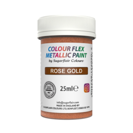 SUGARFLAIR EDIBLE METALLIC PAINT - ROSE GOLD 25 ML