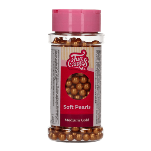 FUNCAKE SOFT SUGAR PEARLS - GOLD 60 G