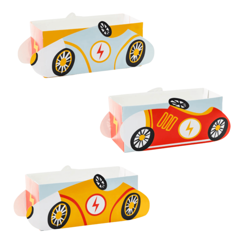 PARTYDECO PAPER SNACK BOXES - CARS