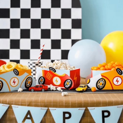 PARTYDECO PAPER SNACK BOXES - CARS