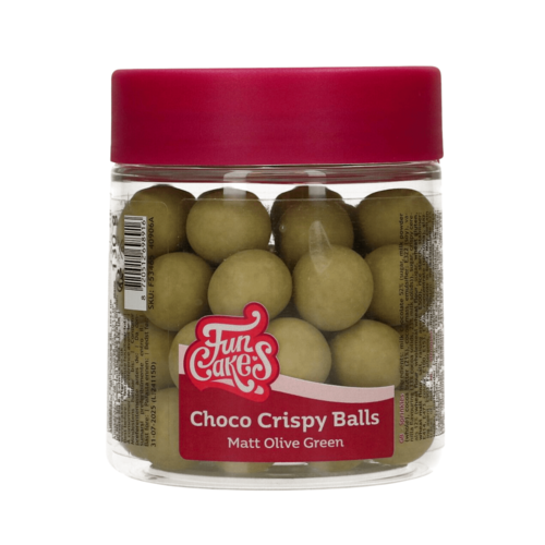 FUNCAKES CHOCOLATE CRUNCHY BALLS - MATT OLIVE GREEN 130 G