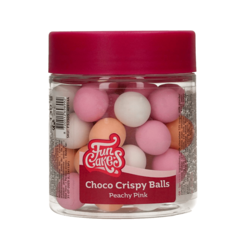 FUNCAKES CHOCOLATE CRUNCHY BALLS - PEACHY PINK 130 G