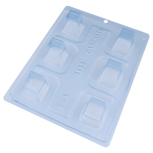 BWB CHOCOLATE MOULD - LONG OPEN CUBE (6 CAVITIES)