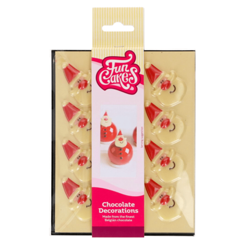 FUNCAKES CHOCOLATE DECORATIONS - SANTA CLAUS