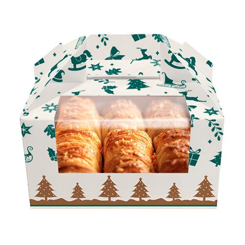 PICNIC BOX WITH HANDLE AND WINDOW - CHRISTMAS