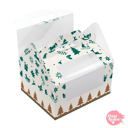 PICNIC BOX WITH HANDLE AND WINDOW - CHRISTMAS