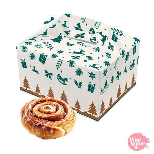 PICNIC BOX WITH HANDLE AND WINDOW - CHRISTMAS