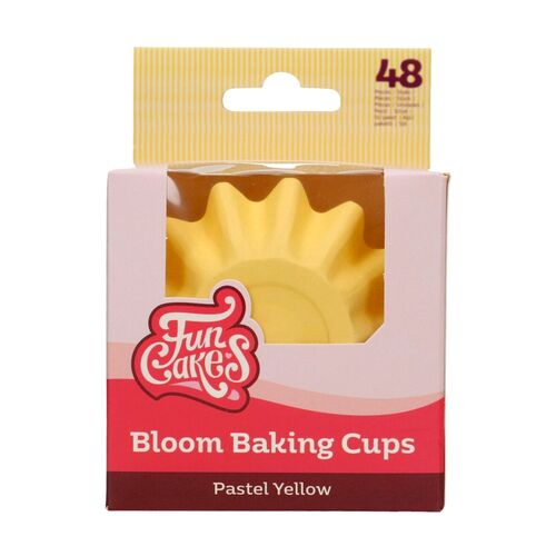 FUNCAKES "BLOOM" CUPCAKE CAPSULES - PASTEL YELLOW