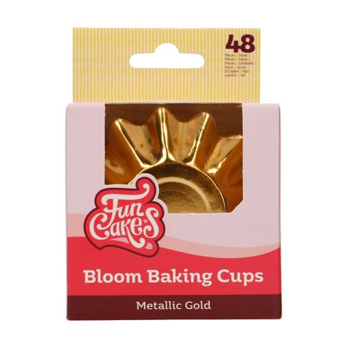 FUNCAKES "BLOOM" CUPCAKE CAPSULES - METALLIC GOLD