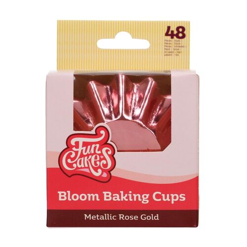 FUNCAKES "BLOOM" CUPCAKE CAPSULES - METALLIC ROSE GOLD