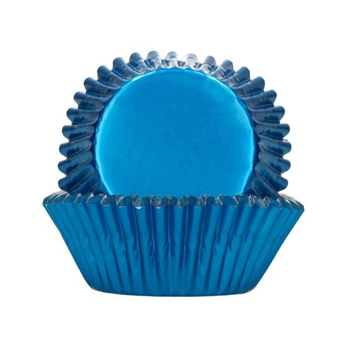 FUNCAKES "FOIL" CUPCAKE CAPSULES - METALLIC BLUE