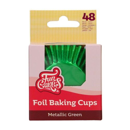 FUNCAKES "FOIL" CUPCAKE CAPSULES - METALLIC GREEN