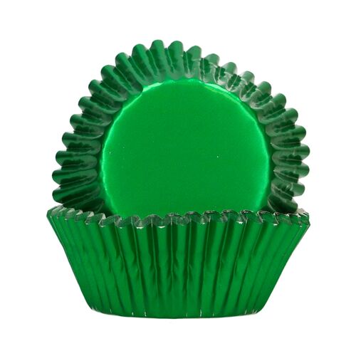 FUNCAKES "FOIL" CUPCAKE CAPSULES - METALLIC GREEN