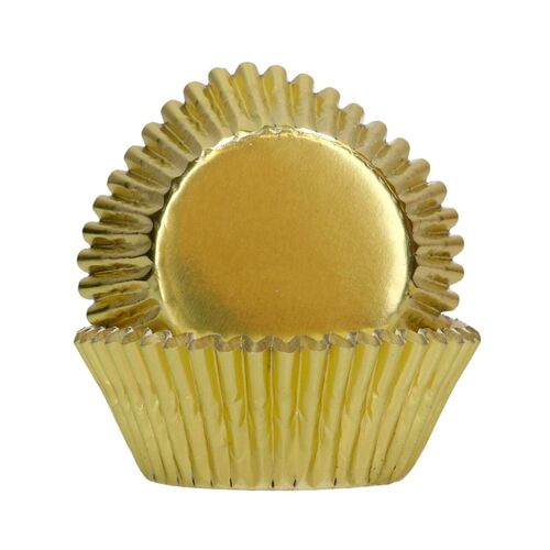 FUNCAKES "FOIL" CUPCAKE CAPSULES - METALLIC GOLD