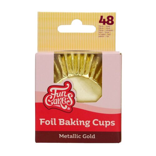 FUNCAKES "FOIL" CUPCAKE CAPSULES - METALLIC GOLD