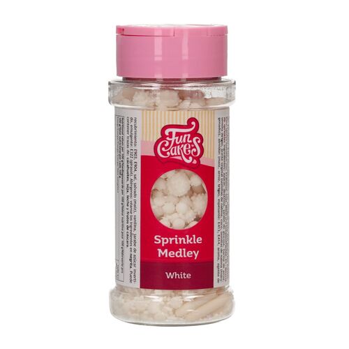 FUNCAKES SPRINKLES - WHITE MIX 65 G