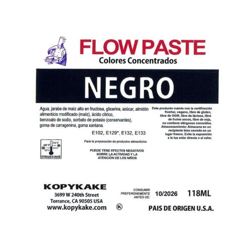 KOPYKAKE "FLOW PASTE" GEL DYE - BLACK 118 ML