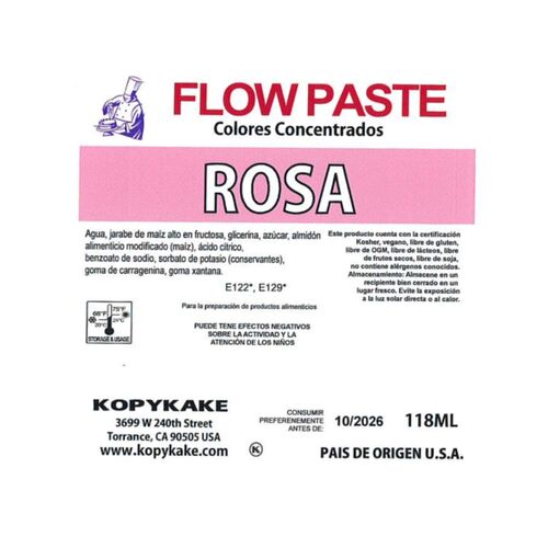 KOPYKAKE "FLOW PASTE" GEL DYE - PINK 118 ML