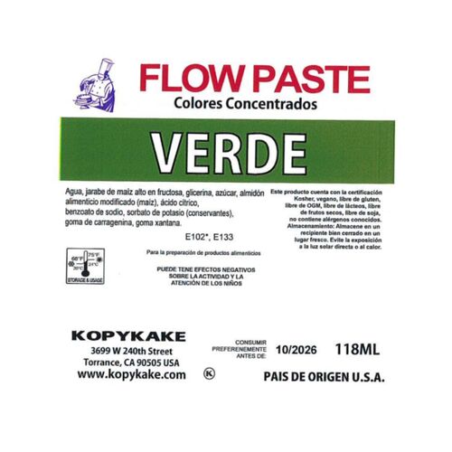 KOPYKAKE "FLOW PASTE" GEL DYE - LEAF GREEN 118 ML